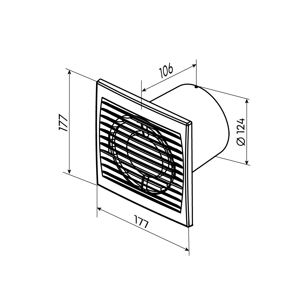 Вентилятор осевой с низким уровнем шума D125 ZERNBERG 10222521 00-022252  