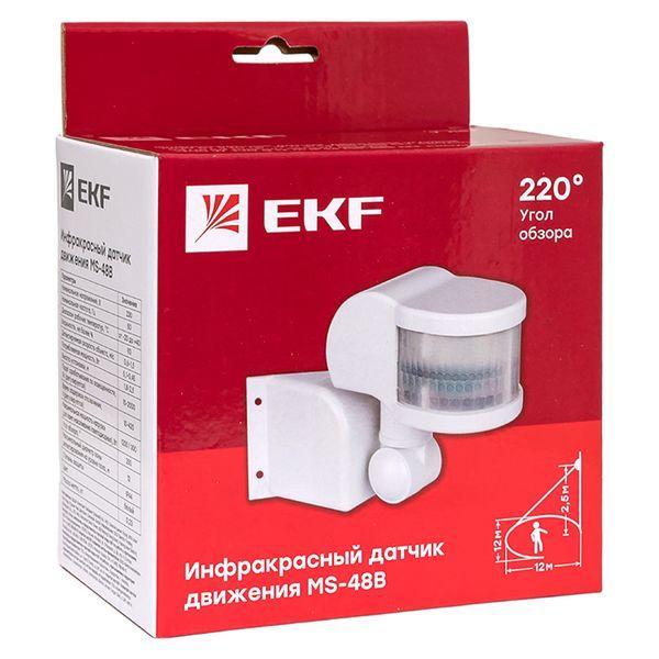 ИК датчик движения угловой 1200Вт 270гр. до 12м IP44 MS-48B EKF PROxima dd-ms-48B