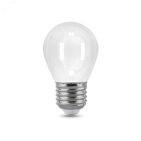 Лампа светодиодная филаментная LED 5 Вт 420 лм 2700К шар P45 теплый E27 AC 220В матовая колба Black Filament GAUSS 105202105