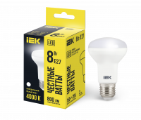 Лампа светодиодная R63 рефлектор 8Вт 230В 4000К E27 IEK LLE-R63-8-230-40-E27