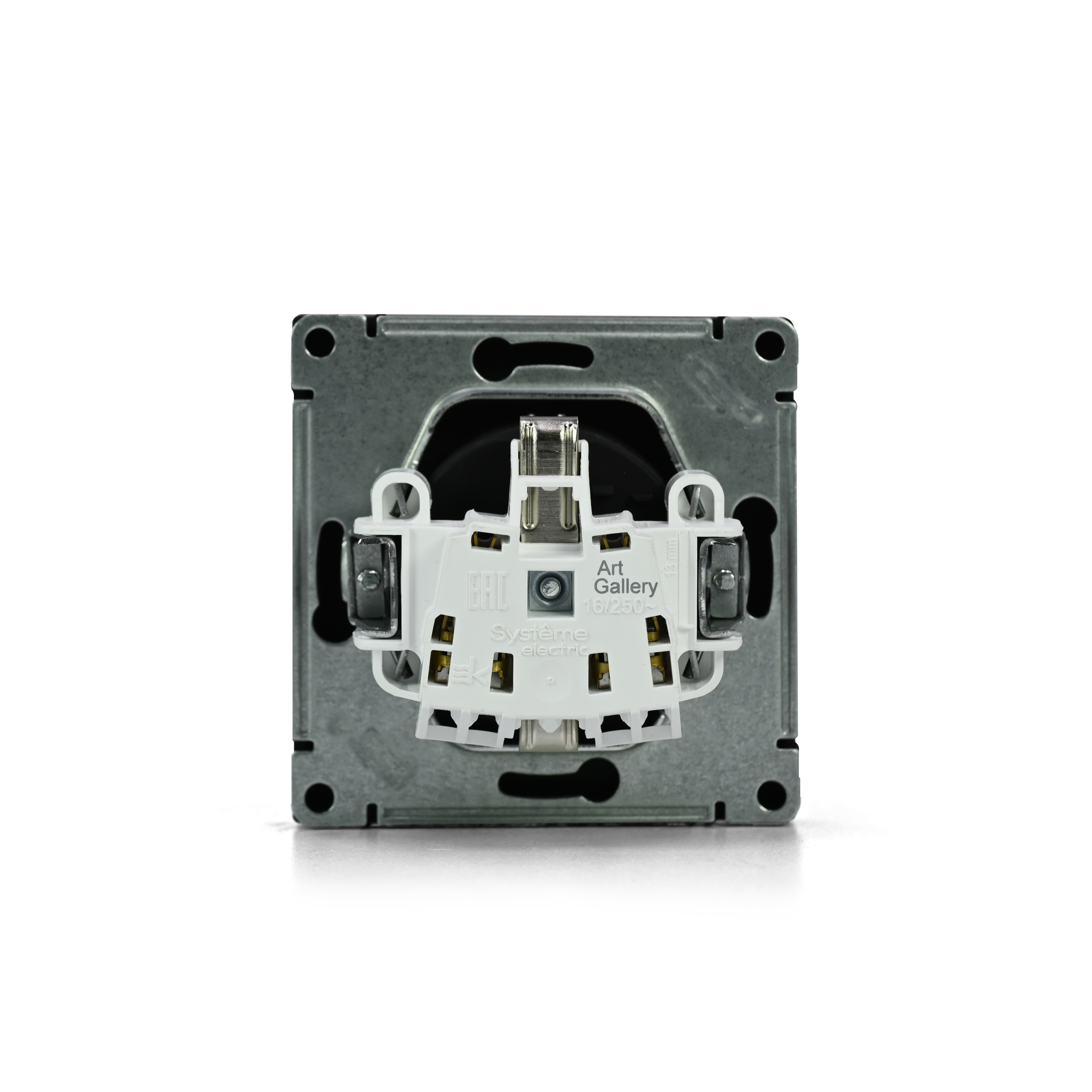ARTGALLERY РОЗЕТКА с заземлением, 16А, механизм, быстрозажимные клеммы, карбон Systeme Electric GAL001043S