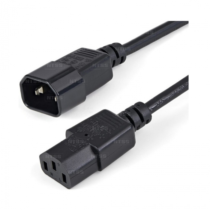 Шнур питания NTSS для БРП IEC 60320 C13 - IEC 603 20 C14. 3х0.75. 1.8 м. ГОСТ NTSS-PC13142 ЦБ-00139665