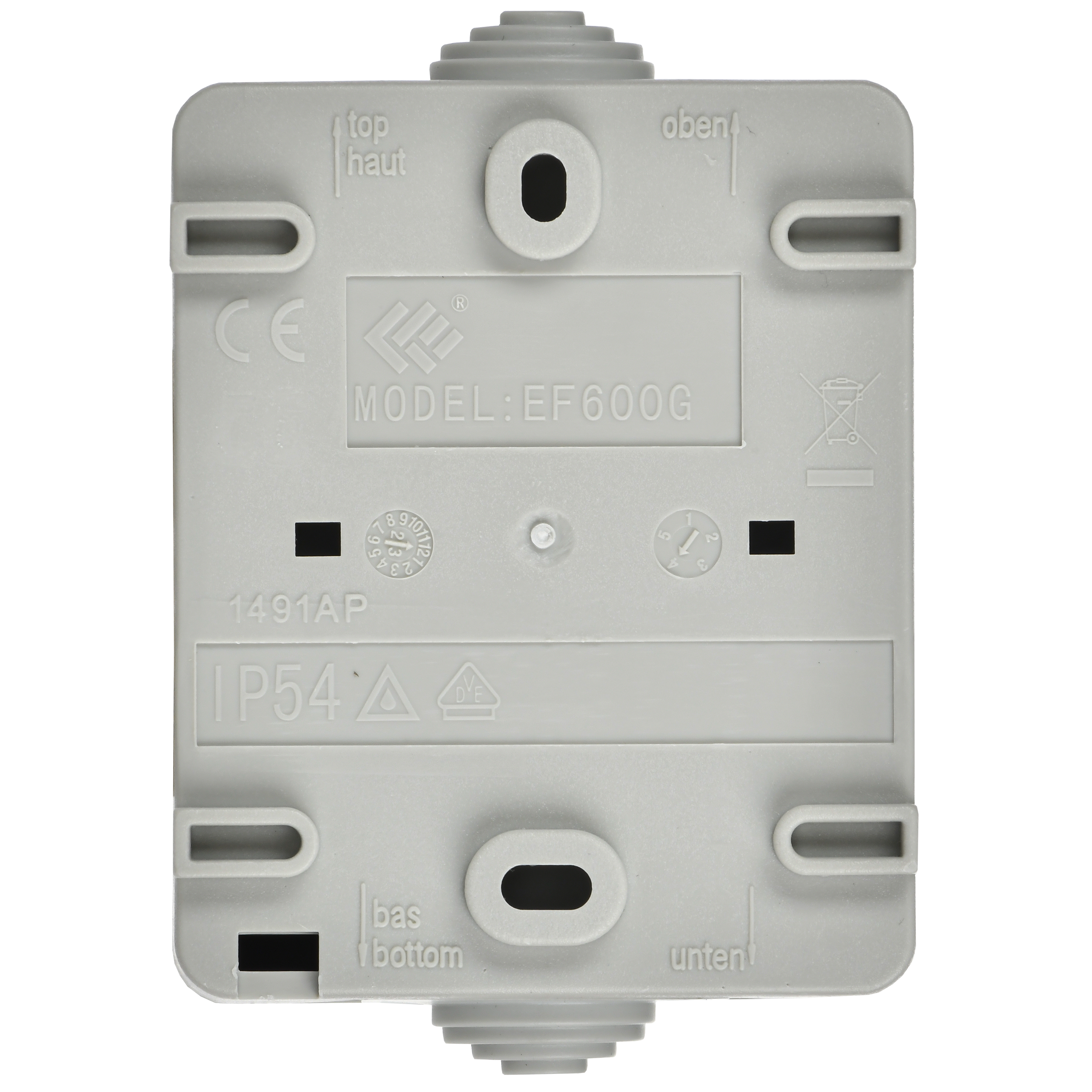 ФОРС Розетка наружная с заземлением с крышкой IP54 IEK ERS12-K03-16-54-DC