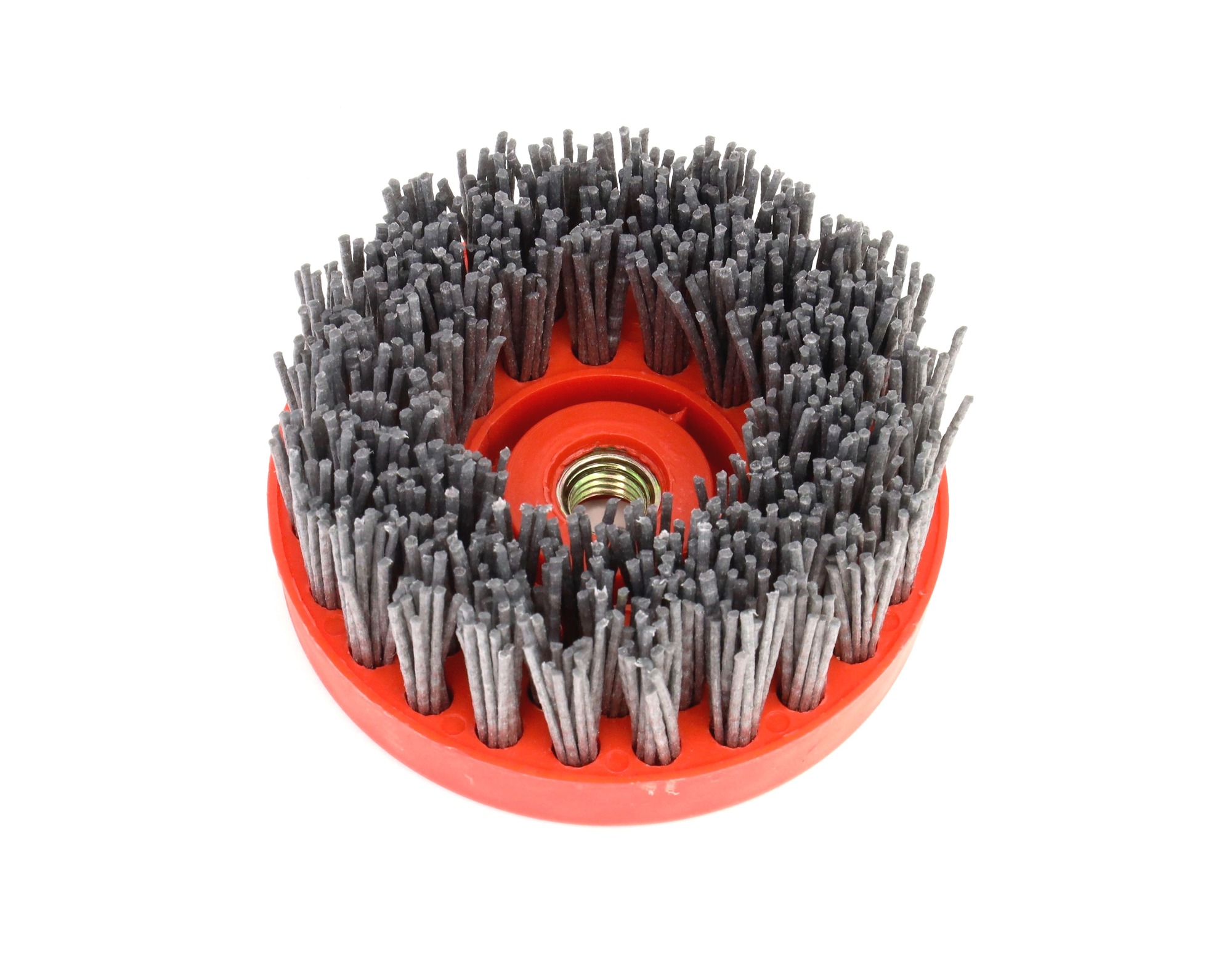 Щетка нейлоновая чашечная Д110xM14 P60 ворс полимер абразив по дереву на УПМ УШМ (6-003) ОСБОРН PLM.CUP110M14P60