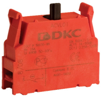 Блок контактный 1НО с клеммными зажимами под винт DKC ACVL02