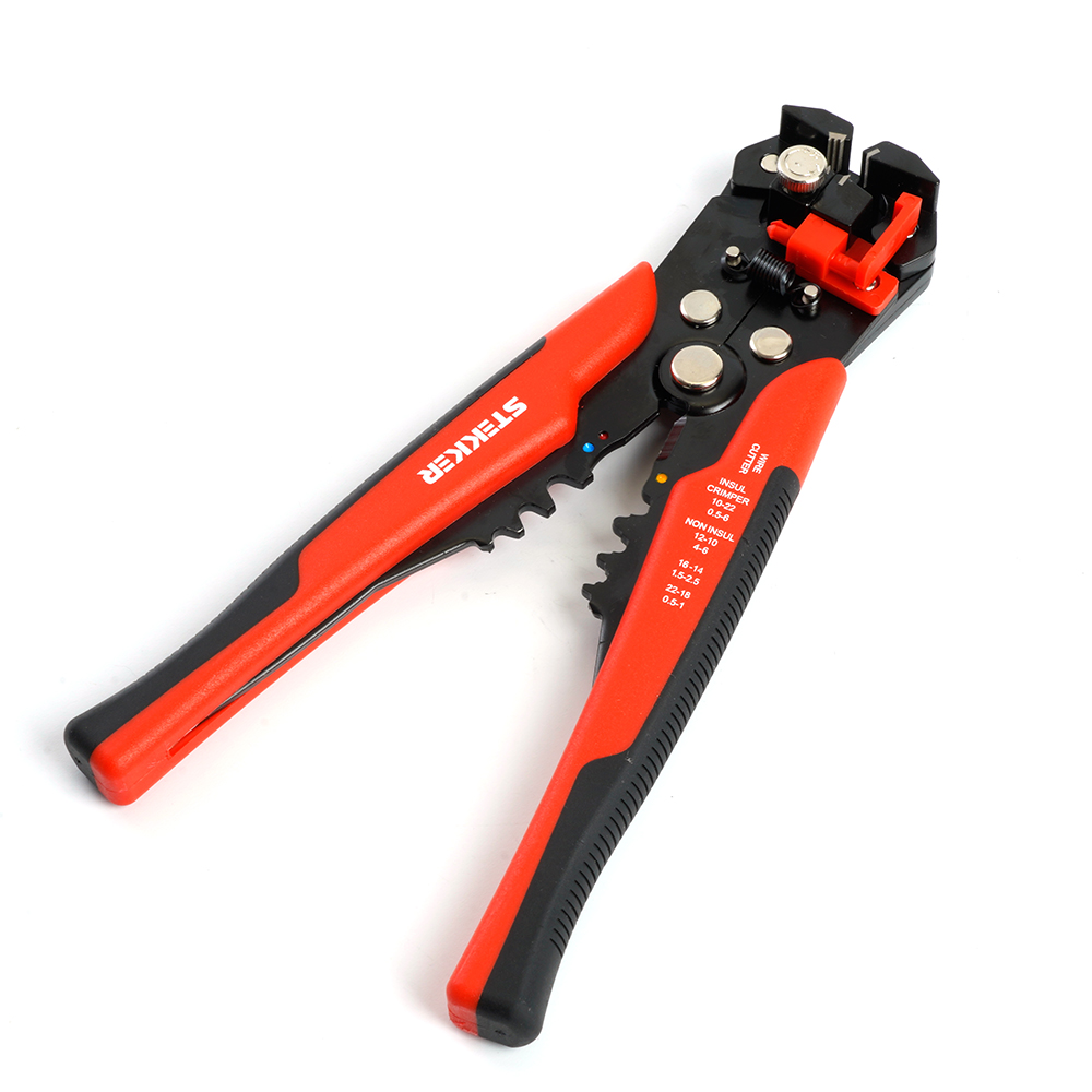 Инструмент для зачистки кабеля и обжима гильз и наконечников 0,2-6мм STEKKER WSC-001 39775