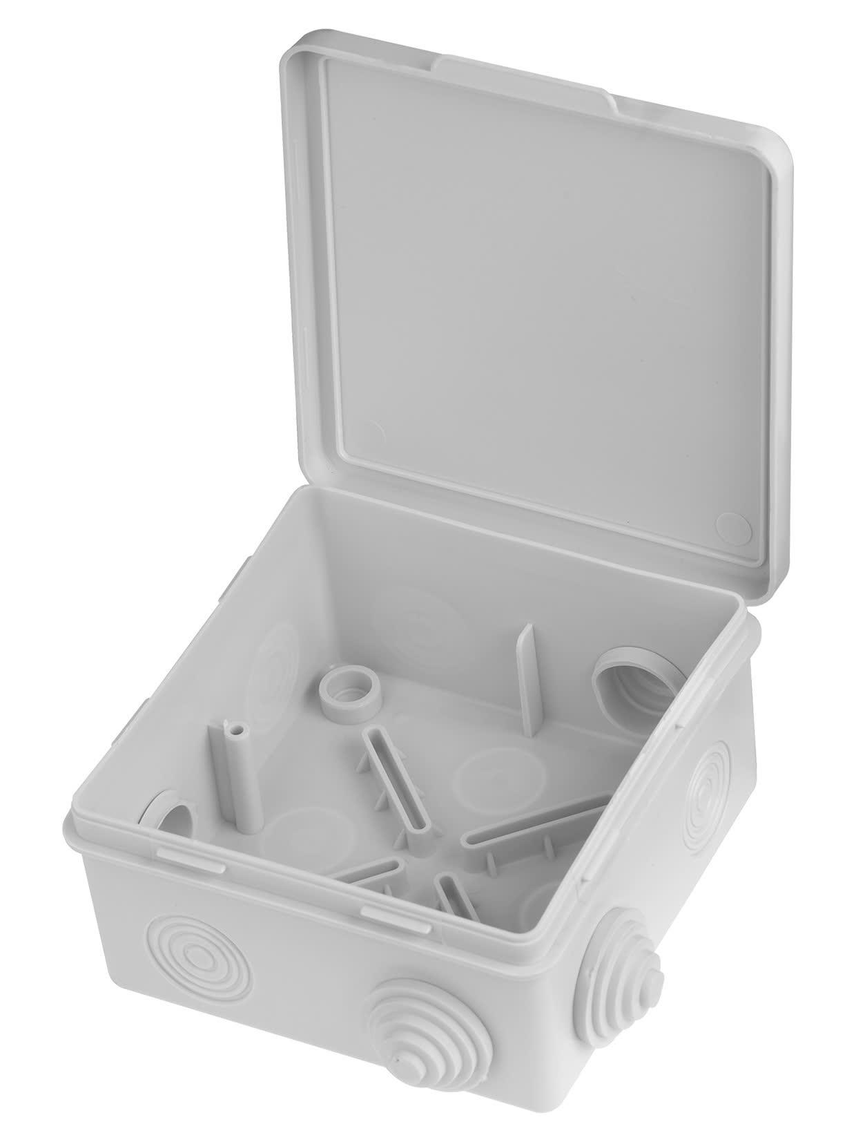Распаячная коробка ОП 100х100х55мм, крышка, IP54, 8 входов TDM ELECTRIC SQ1401-0113