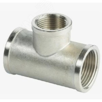 Тройник ВВВ 1'х1/2'х1' переходной, никелированный Aquadeel BFN-011-302