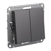 ATLASDESIGN 2-клавишный переключатель, перекрестный, 2 x сх. 7, 10АХ, механизм, БАЗАЛЬТ Systeme Electric ATN001473