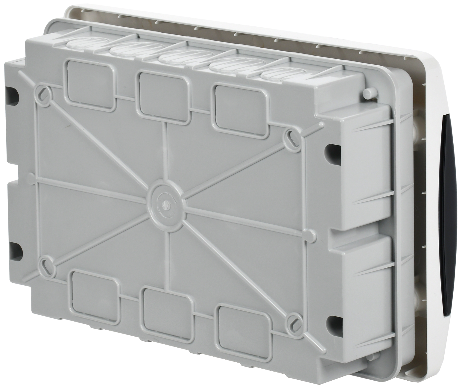 UNION Compact Корпус пластиковый ЩРВ-П-12 IP41 черная прозрачная дверь IEK UIC-KP12-V-12-41-K01
