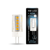 Лампа светодиодная LED 4 Вт 410 Лм 4100К белая G4 капсула 12 В керамика Black Gauss GAUSS 207307204