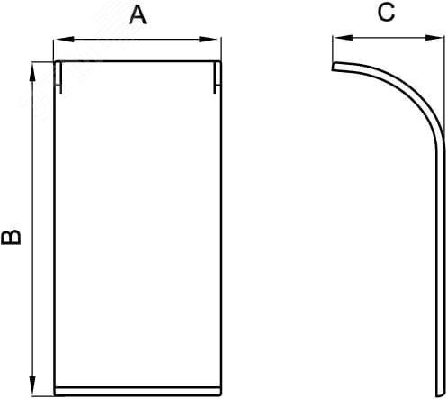 Накладка на стык профиля 90х50 мм IN-Liner FRONT DKC 09509