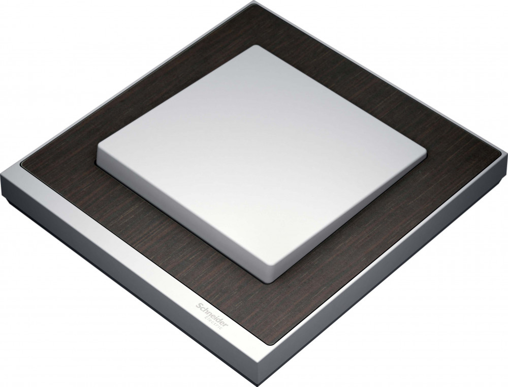 M-Pure Decor Рамка 1 пост венге/алюминий Schneider Electric MTN4010-3671