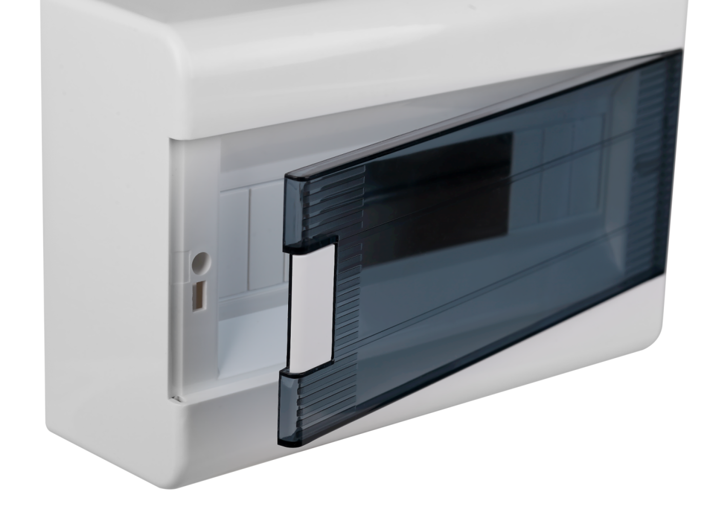 Щит распределительный навесной ЩРн-П-12 IP40 пластиковый белый с заземляющей шиной прозрачная дверь Тусо RUVinil 68012