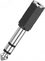 Аудио переходник 6.35 Jack M - 3.5 Jack F, стерео 5bites AA3F6M04