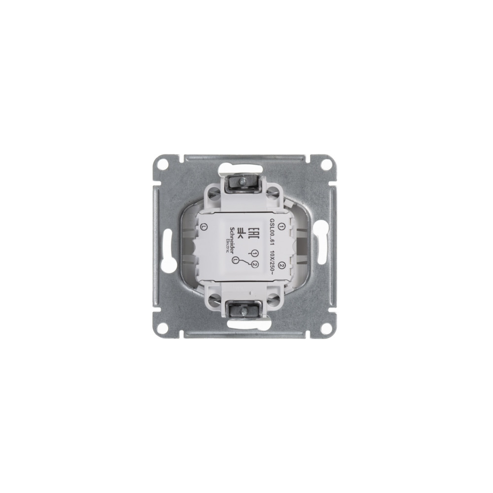GLOSSA Переключатель одноклавишный в рамку белый схема 6 Systeme Electric GSL000161