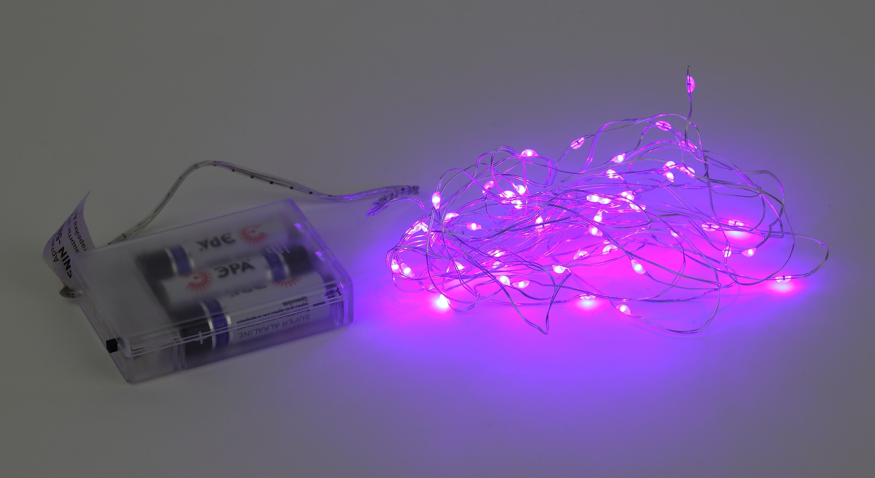 Гирлянда LED Нить 5 м сиреневый свет, АА ENIN -5NP ЭРА Б0047961