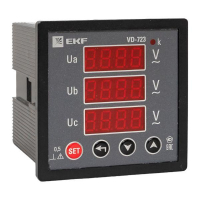 Вольтметр цифровой VD-723 на панель (72х72) трехфазный PROxima EKF vd-723