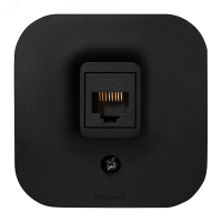 Розетка для открытой установки компьютерная RJ45 кат.5E UTP черный матовый QUTEO IEK 782480