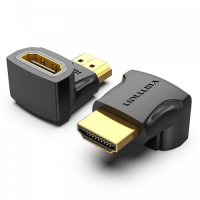 Адаптер переходник HDMI v2.0 19M на 19F, угол 90, контакты позолоченные Vention AIOB0 1000685783