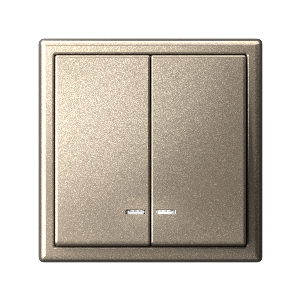 ARTGALLERY 2-клавишный выключатель с подсветкой, сх.5а, 10АХ, механизм, шампань Systeme Electric GAL000553