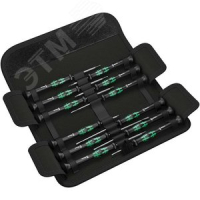 Набор отвёрток Micro 12 Universal 1 для прецизионных работ 12 предметов Wera WE-073675