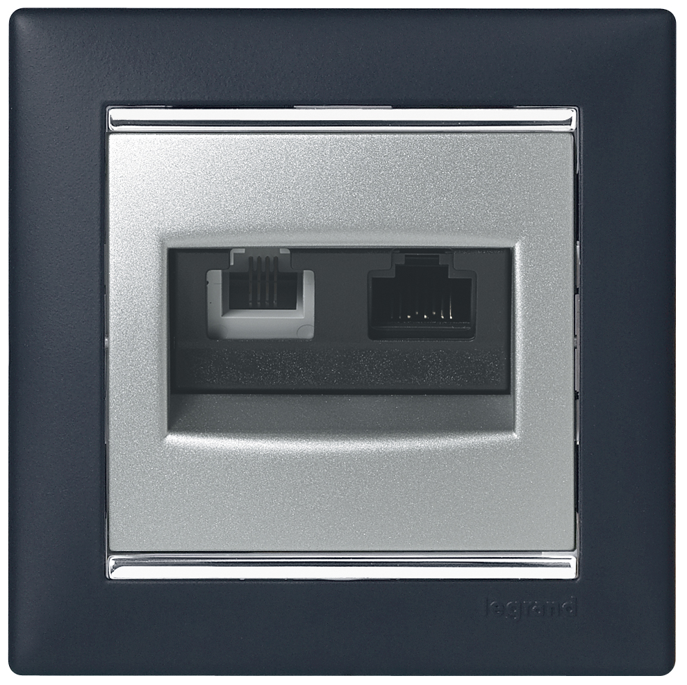 VALENA Рамка 1 пост ноктюрн/серебро Legrand/Daccord 770391