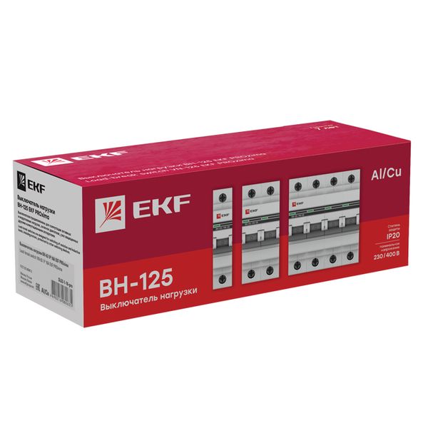 Выключатель нагрузки 3п ВН-125 125А PROxima EKF SL125-3-125-pro