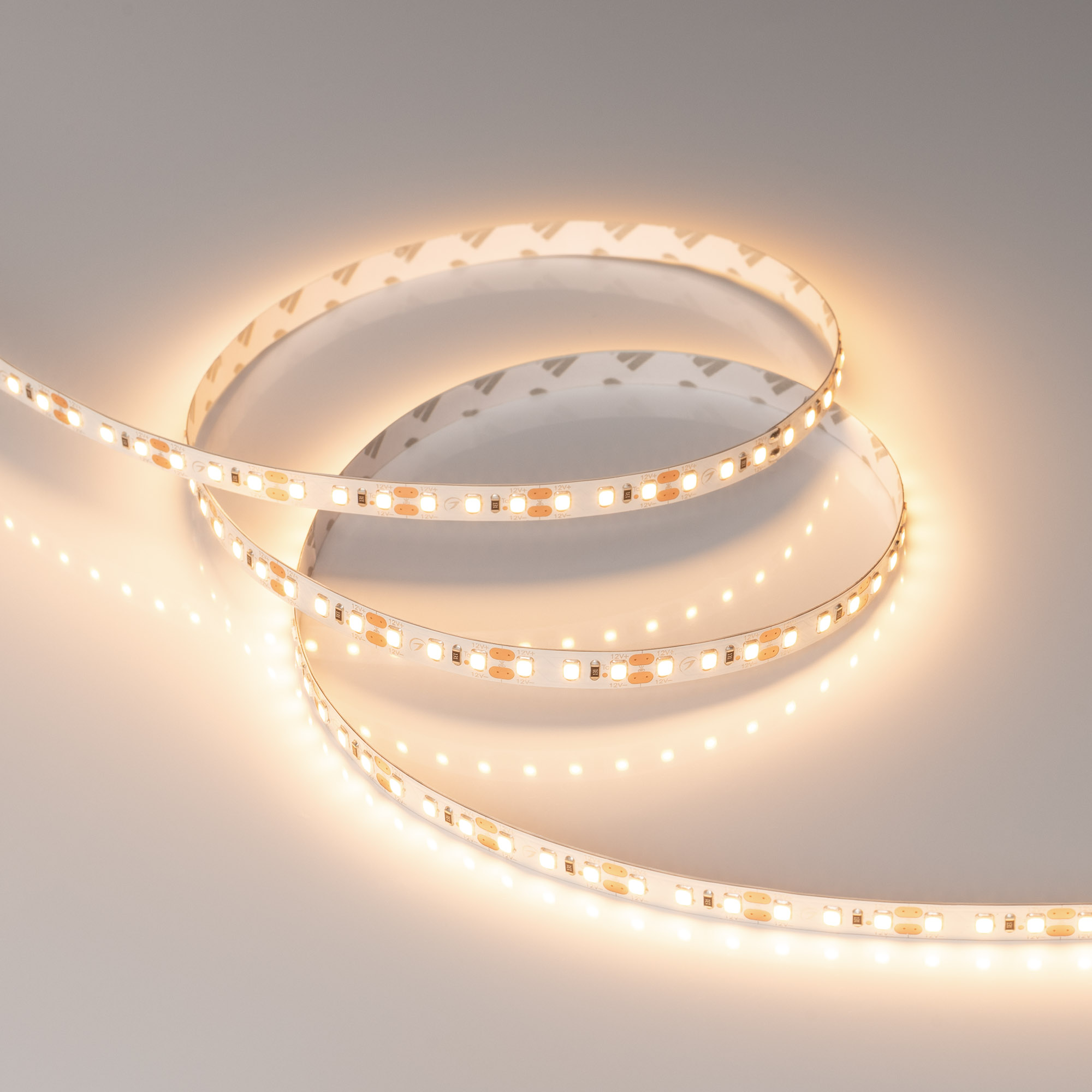 Лента RT-A120-8мм 12V Warm3000 (9.6 W/m, IP20, 2835, 5м) (Открытый) Arlight 024116(2)