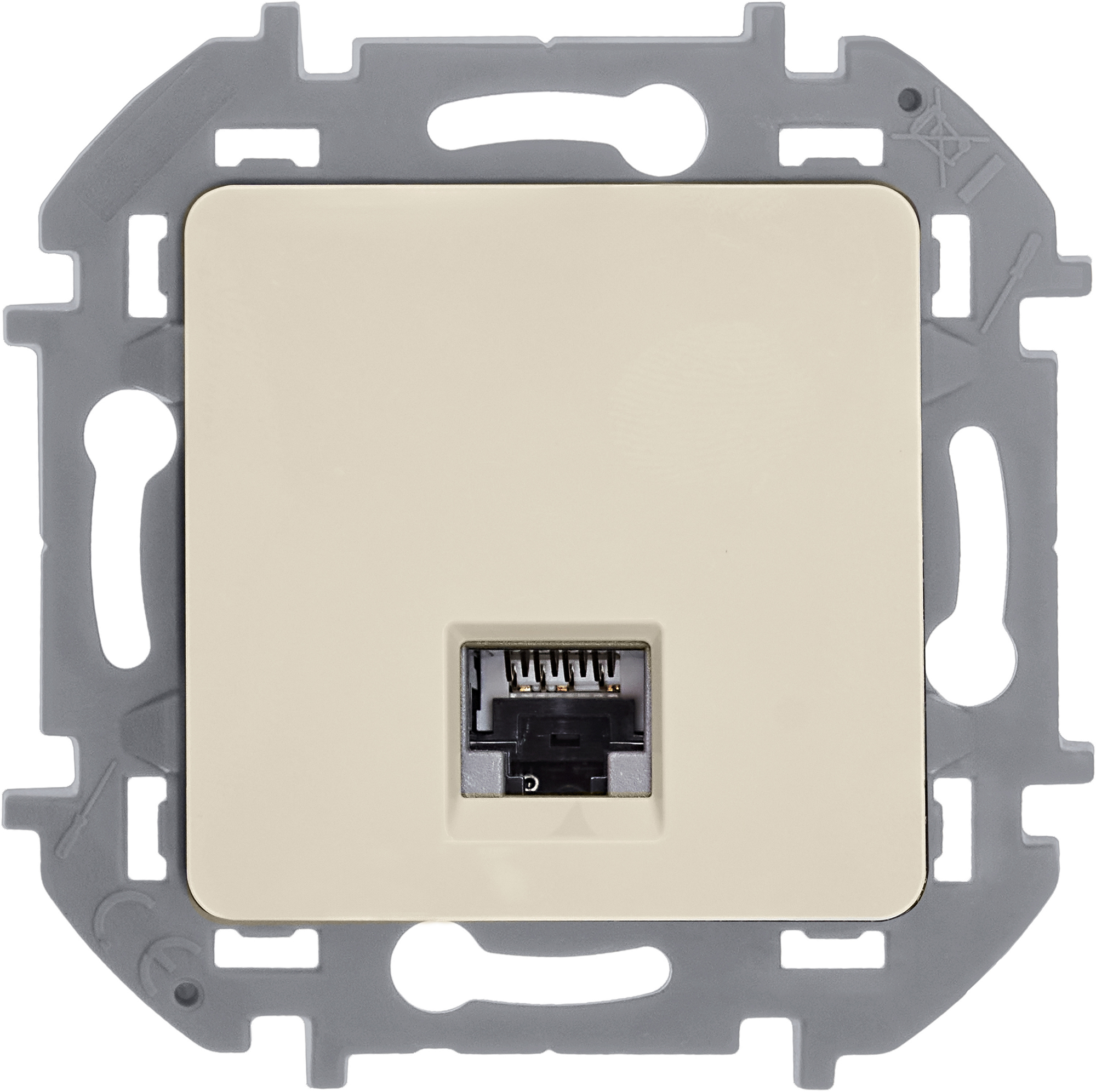 Розетка компьютерная RJ45 категория 6 UTP слоновая кость INSPIRIA IEK 673831