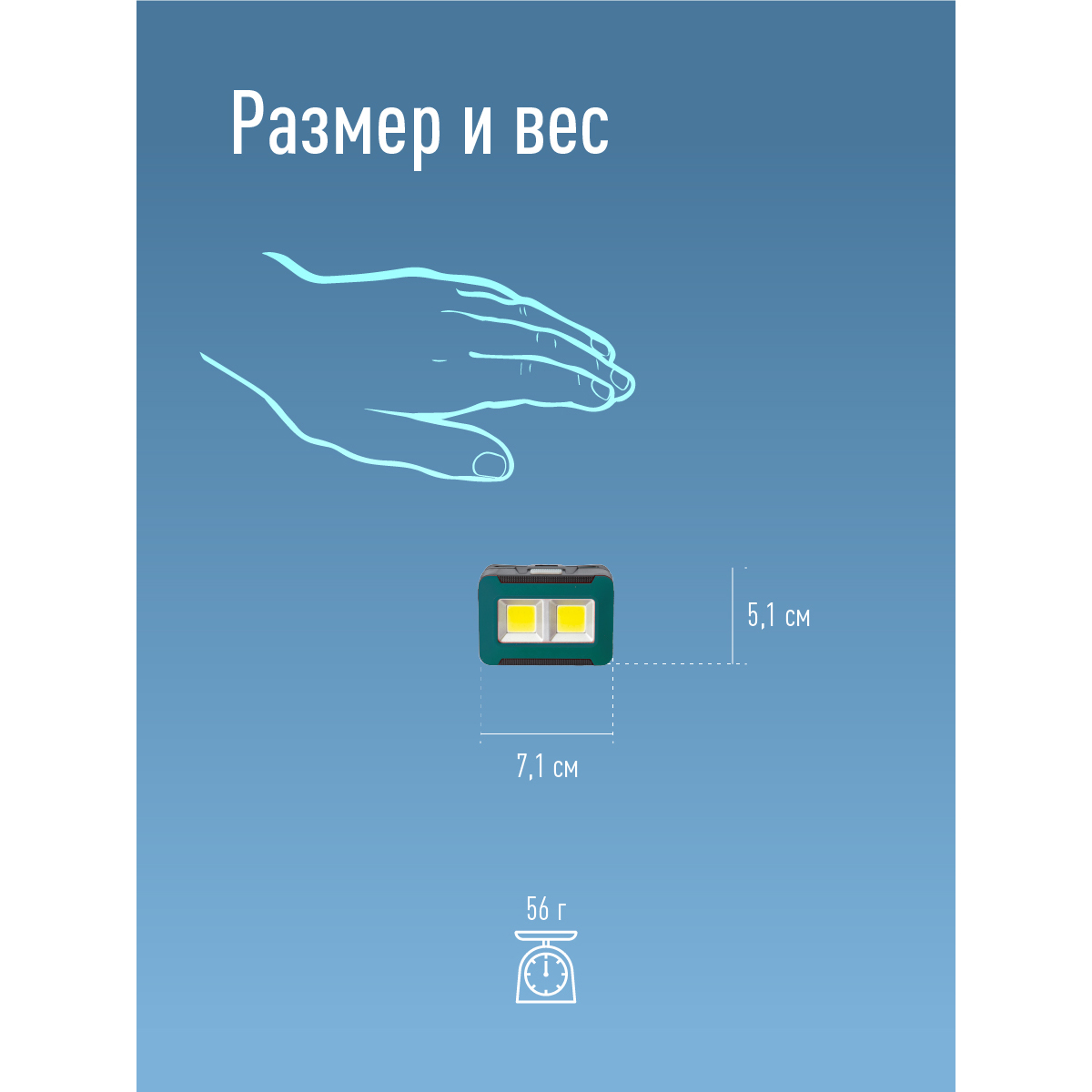 Фонарь налобный 4ВтCOBLED/3xAA/корпус ABS-пластик Космос KOC519B KOC519B*