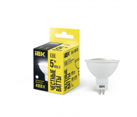 Лампа светодиодная MR16 софит 5Вт 230В 4000К GU5.3 IEK LLE-MR16-5-230-40-GU5