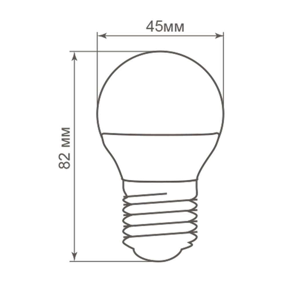Лампа светодиодная LED 5вт Е27 теплый шар FERON LB-38 25404