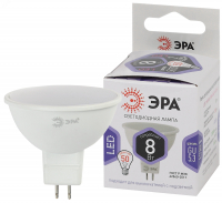 Лампа светодиодная LED 8 Вт 640Лм 6000К софит холодный GU5.3 170-265В LED MR16-8W-860-GU5.3 Standart ЭРА Б0049071