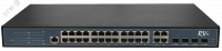Коммутатор управляемый L2 24 порта RJ45/SFP 10 100 1000 Мб/с PoE 370Вт RVI RVi-1NSM24G-4C С0000038083