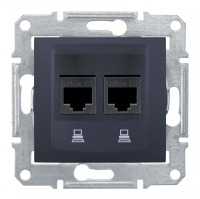 Sedna Розетка двойная компьютерная графит Schneider Electric SDN4800170
