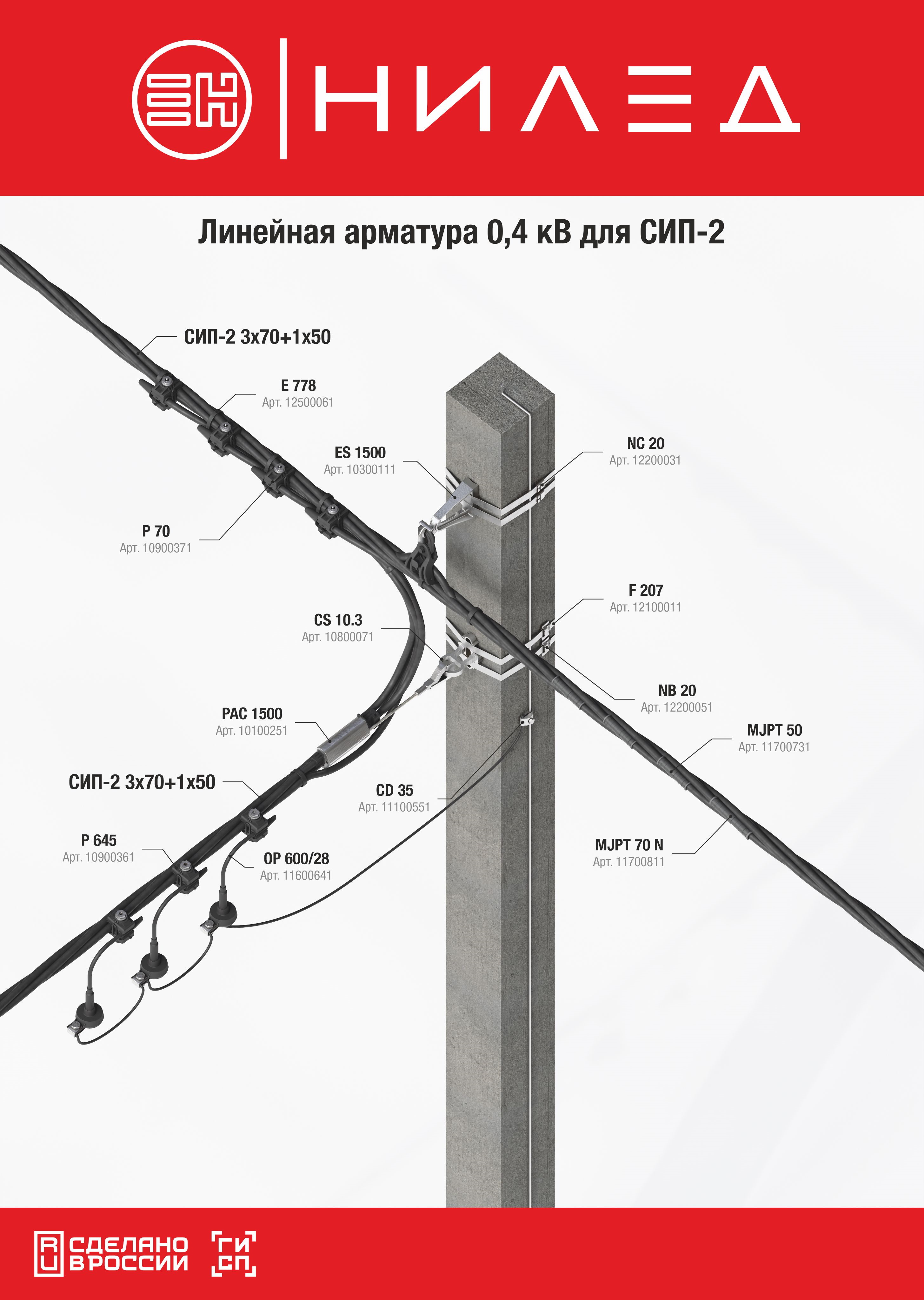 Зажим ответвительный P 70 25-150/25-95 НИЛЕД 10900371