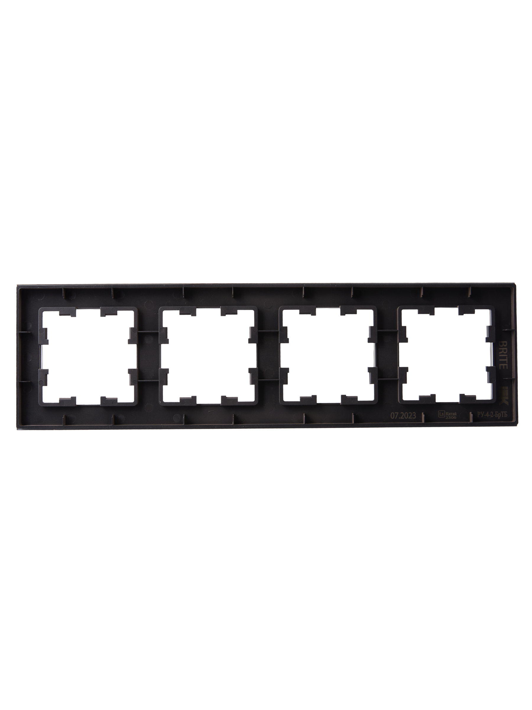 BRITE Рамка 4 поста РУ-4-2-БрТБ стекло бронза IEK BR-M42-G-K45