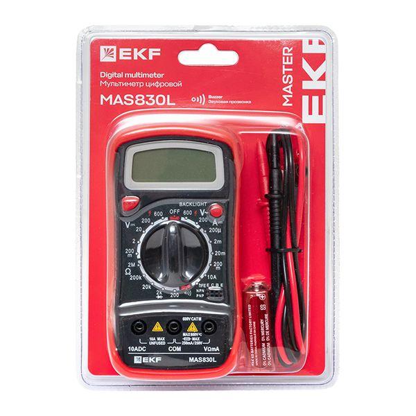 Мультиметр цифровой MAS830L EKF Master In-180701-pm830L