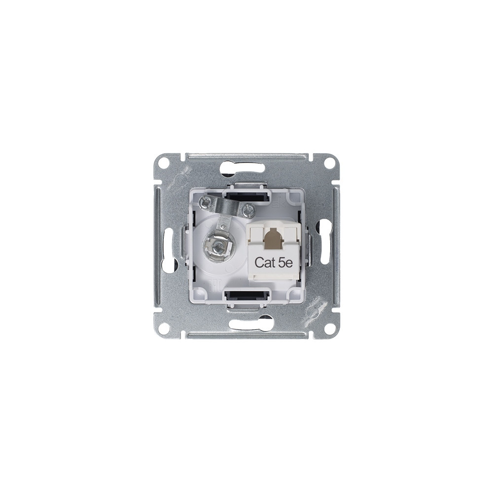 Розетка ATLASDESIGN двойная компьютерная+ТВ RJ45+TV категория 5E механизм грифель Systeme Electric ATN000789