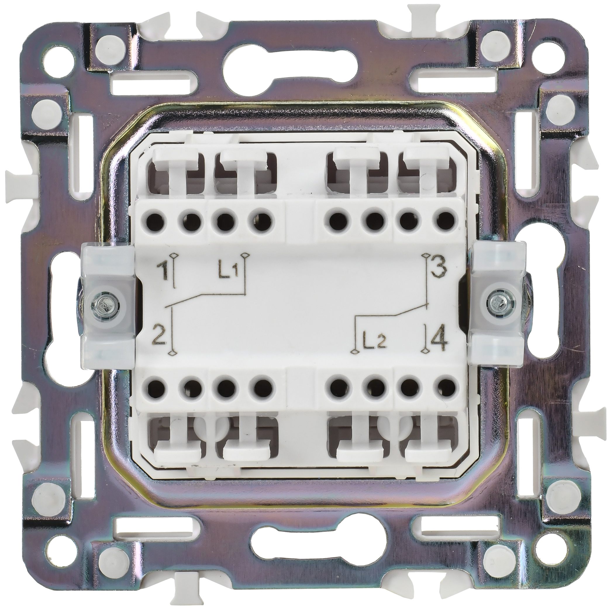 SKANDY Выключатель 2-клавишный проходной 10А SK-V05W арктический белый IEK SK-V22-0-10-K01