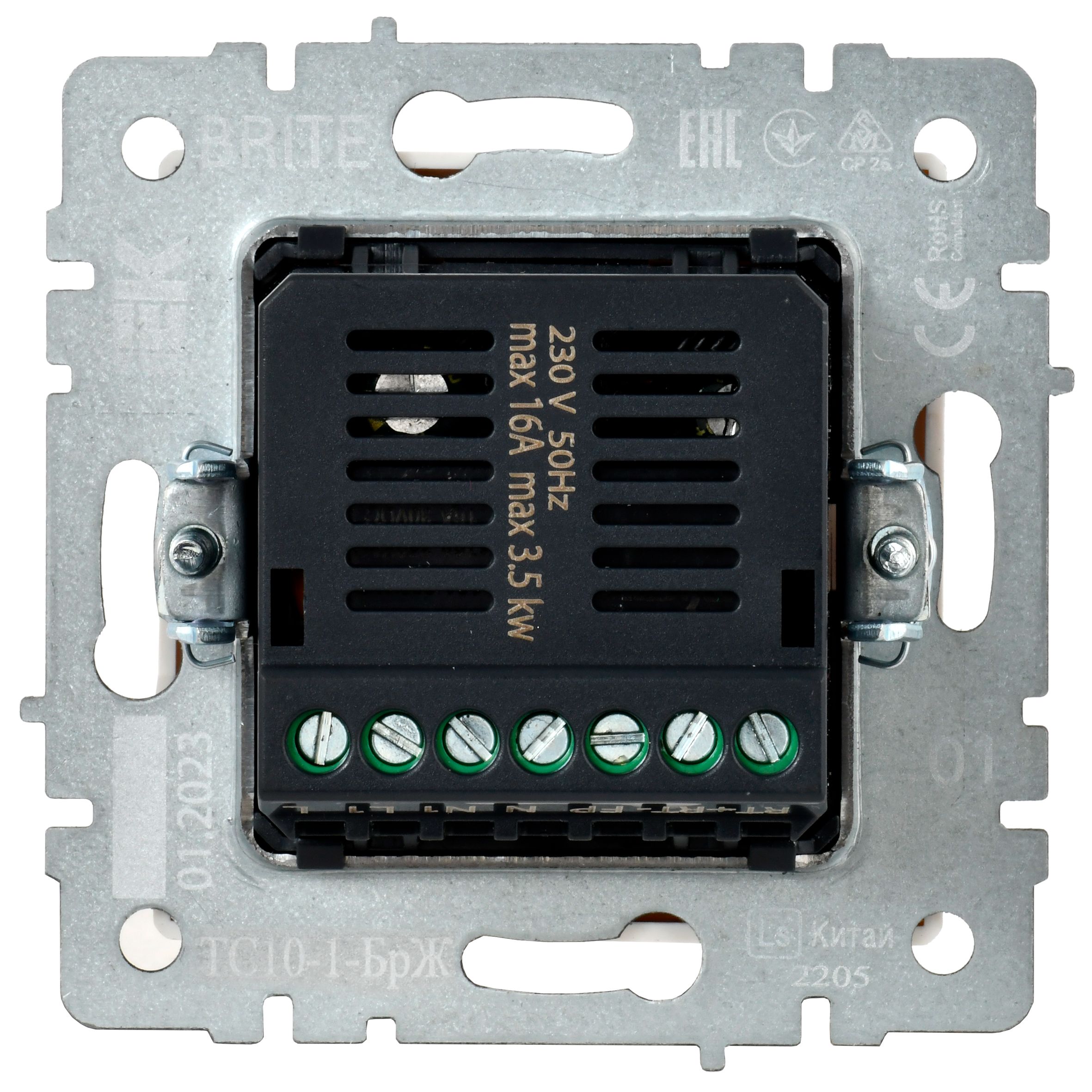 BRITE Термостат электронный с индикацией ТС10-1-БрЖ жемчуг IEK BR-RT11-K36