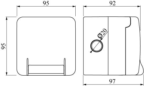 Розетка наружная с повышенной защитой IP66 DKC DIS1376407