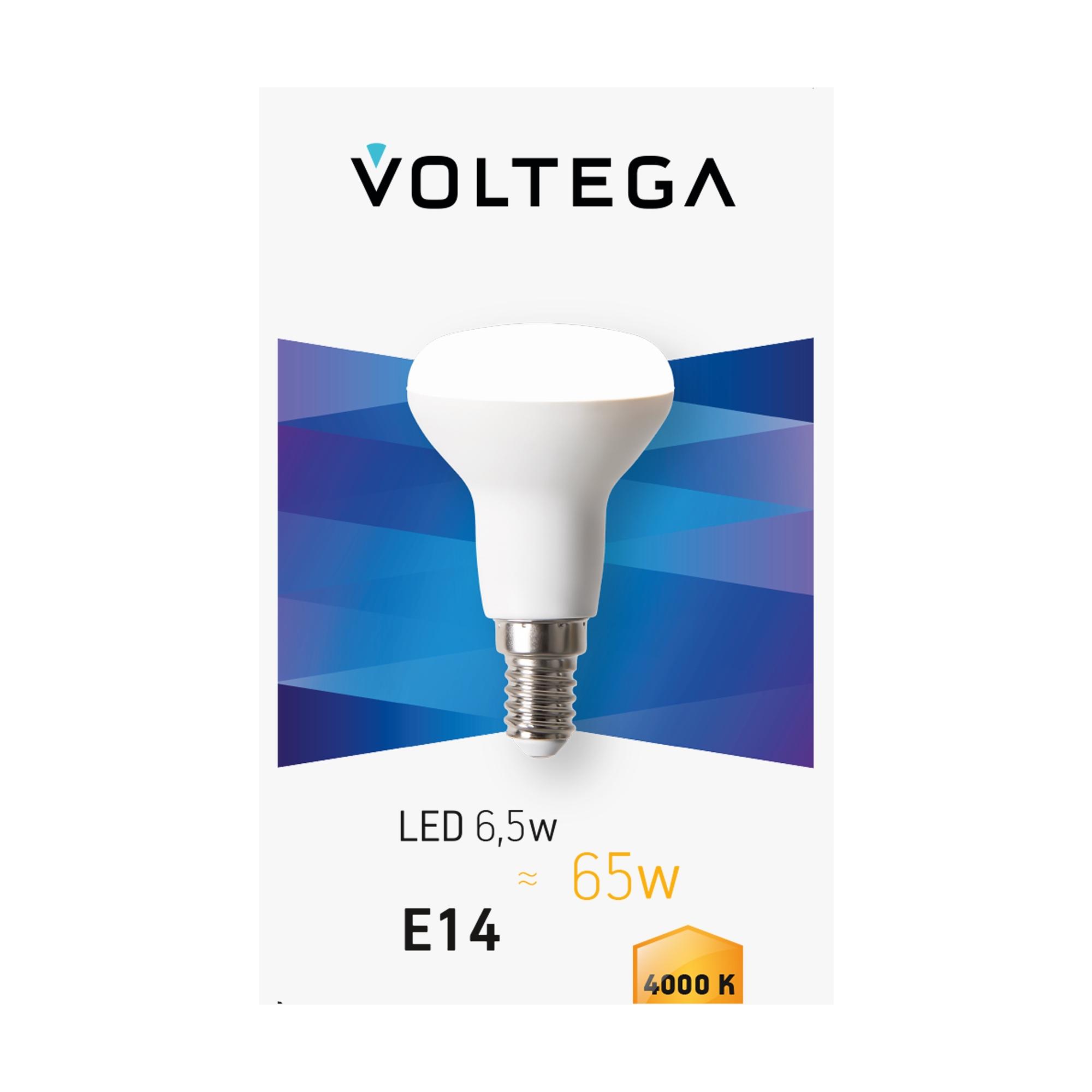 Лампа светодиодная R50 E14 6.5Вт 4000К E14 IP20 Voltega 8585 VG10-R50E14-6W