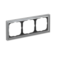 ARTGALLERY PURE 3-постовая РАМКА, ОРГАНИЧЕСКОЕ СТЕКЛО АЛЮМИНИЙ Systeme Electric GAL320303