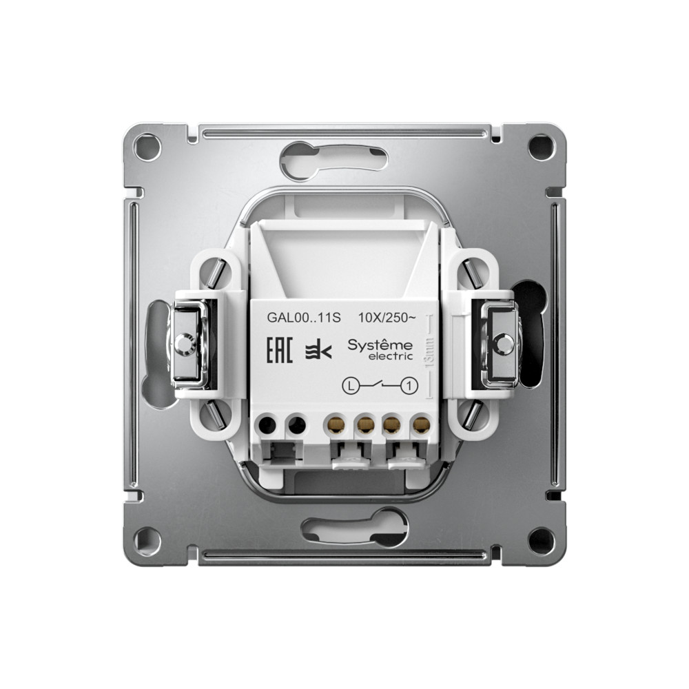 ARTGALLERY 1-клавишный ВЫКЛЮЧАТЕЛЬ, 10АХ, механизм, быстрозажимные клеммы, БЕЛЫЙ Systeme Electric GAL000111S