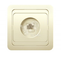 CLASSIC Розетка телефонная СП 4P 4C бежевая Powerman 1156519