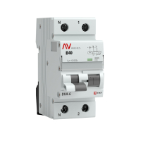 Автомат дифференциальный DVA-6 1P+N 40А (C) 30мА (AC) 6кА AVERES EKF rcbo6-1pn-40C-30-ac-av