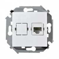 15 Розетка компьютерная RJ45 категория 5е белый Simon 1591598-030