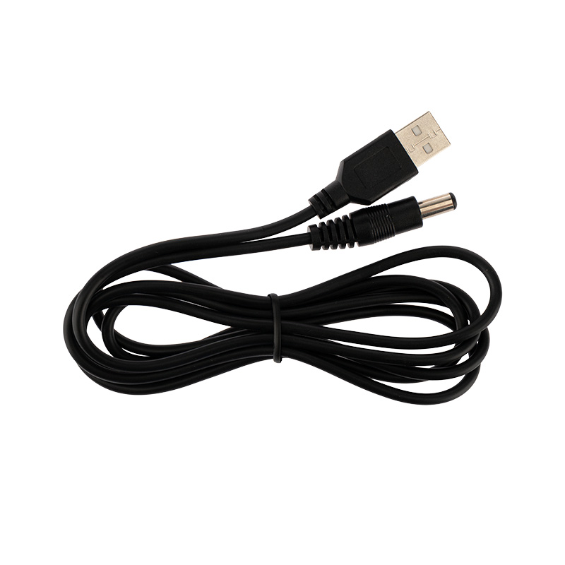Кабель USB штекер - DC 2.1х5.5мм, 1.5м., черный REXANT 18-0231